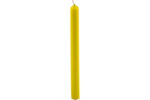 Cereria di Giorgio Bougies cylindriques Pleine Couleur Ø 1,9 cm 12 pièces - Jaune