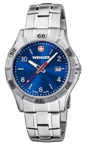Wenger Herren-Armbanduhr XL Platoon Analog Quarz Edelstahl 01.9411.104 Wenger Herren-Armbanduhr XL Platoon Analog Quarz Edelstahl 01.9411.104