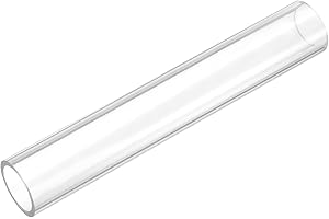 sourcing map Tube en plastique rigide rond transparent de 24 mm x 30 mm de diamètre extérieur x 150 mm de long