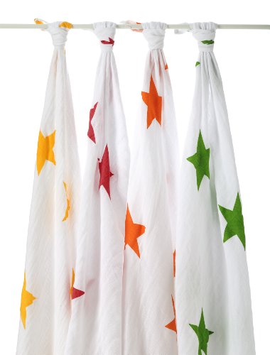 aden + anais Super Star Muslin Swaddle (4-Pack)