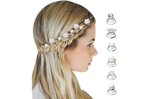 Surplex 72 Stück Curlies Spiralen Haarspiralen Haarspinnen, Perlen Strass Haarschmuck Braut Blumen Kristall Haarspinnen Haarklammer Kopfschmuck Hochzeit Zubehör Haarclips Silber Frauen Damen