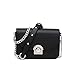 Produktbild Kettenschloss Crossbody Tasche Damenmode Schultertasche Kleine Quadratische Tasche,Black-22 * 7 * 16cm