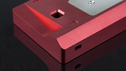 NPKC GH60 A60 Heavy Anodized Aluminum CNC Case Base Plate for 60% Mechanical Gaming Keyboard Compatible Poker2 Pok3r Faceu 60 Etc (Red)