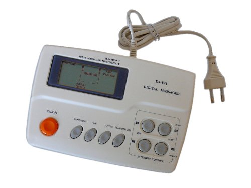 Digitales Reizstromgerät & Magnetfeldtherapie EA-F21 – 4 Therapien in einem Gerät – inkl. Massage-Slipper, vielen Elektroden, Thermo-Therapiegurten und weiterem umfangreichen Zubehör - 4