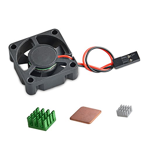 Aukru sin escobillas DC 5V 0 2A Ventilador   los disipadores de calor para Raspberry Pi 2 modelo B   Raspberry Pi 3 Modelo B