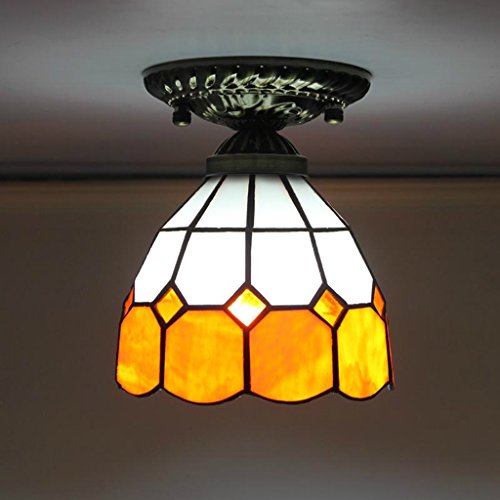 Gweat Tiffany 6 pulgadas Mediterráneo moderno minimalista dormitorio lámparas de techo pasillo Hall de entrada pasillo luces balcón lámpara luces de techo cocina