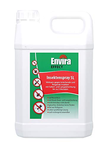 Envira Effect Ungeziefer-Gift 5Ltr - Universal-Insektizid - Insektenspray Mit Langzeitwirkung - Anti-Insekten-Mittel Auf Wasserbasis