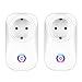 Produktbild TechSmile [2 Pack] WLAN Steckdose, funktioniert mit Smartphone (IOS und Android), Amazon Alexa [Echo, Echo Dot] und Google Home, mit App Steuerung überall und zu jeder Zeit