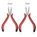 Anself 3Pcs Hair Feather Extension Tool Kit Plier Hook Pulling Needle 100Pc 5mm Black Micro Silicone Link Rings Beads