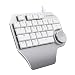 Produktbild J-TECH Digital Designer Tastatur Mechanische Tastatur mit Smart-Knopf / Customized Shortcuts / Aluminium Base / Type C Stecker / LED Hintergrundbeleuchtung für Windows Mac Design Software Wacom Photoshop® Illustrator weiß