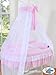 My Sweet Baby Deluxe Drape Wicker Crib Bellamy (Pink)