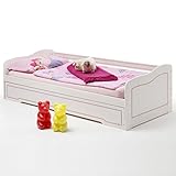 Tandembett Funktionsbett Kojenbett Sofabett STELLA, weiß rosa, Kiefer, 90×200 - 2