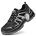 Produktbild Damen Herren Sicherheitsschuhe Sportlich Trekking Wanderhalbschuhe S3 Stahlkappe Arbeitsschuhe Hiking Schuhe Schutzschuhe Sneakers Hiking Schuhe,Black,36EU
