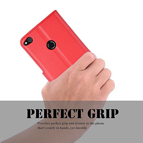 Huawei P8 Lite 2017 Hülle, IVSO Hohe Qualität Advanced Shock Absorption Technology Case Folio Tasche Cover für Huawei P8 Lite 2017 Smartphone (Für Huawei P8 Lite 2017, Rot) - 9