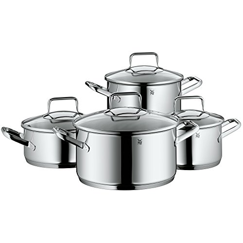WMF Topf-Set 4-teilig Bratentopf Fleischtopf Trend Made in Germany Hohlgriffe Glasdeckel Cromargan Edelstahl rostfrei poliert induktionsgeeignet spülmaschinengeeignet