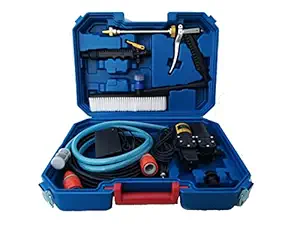 Tech Trendz PROFFIX Plastic 12V AC/DC Car Washer with Capacity of 130 PSI and Flow Rate of 5.5 to 6 L/Min with Carry Case (29 Quart, Black)
