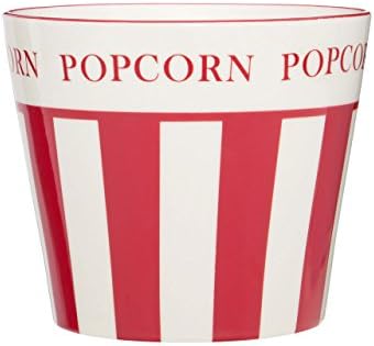 Hollywood Kitchen Accessories Red And Cream Stoneware For Home Kitchen Stylish (Small Popcorn Bowl)