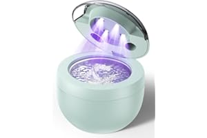 Ultraschallreinigungsgerät, Opilea 45kHz Halterungsreiniger Maschine, 4 Modes Ultrasonic Cleaner for Zahnersatz, Retainer, Aligner, Prothesen, Zahnbürstenkopf, Schmuck Grüner