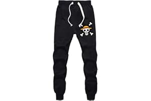 WANHONGYUE Anime One Piece Luffy Zoro Sweatpants Jogginghose Cosplay Kostüm Lange Trousers Sporthose Trainingsanzug mit Taschen