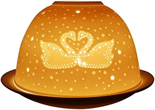 Light-Glow Tealight Candle Holder - Twinkling Swans LD90039