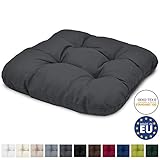 Beautissu Stuhlkissen 40x40 cm Lisa - Bequemes 8cm Kissen für Stuhl & Bank - Gepolstertes Sitzkissen Stuhl für Ihre Esszimmer Stühle und Bänke - Sitzpolster in Anthrazit Beautissu Stuhlkissen 40x40 cm Lisa - Bequemes 8cm Kissen für Stuhl & Bank - Gepolstertes Sitzkissen Stuhl für Ihre Esszimmer Stühle und Bänke - Sitzpolster in Anthrazit