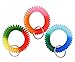Price comparison product image CAREOR 3 Pack Colorful Spring Spiral Coil, Wrist Band Key Ring Chain,Wrist Coil Camper Keychains for Office and Outdoor Activities (3 Color)