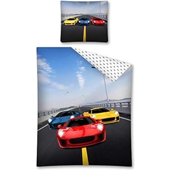 Super Car Auto Sportwagen Bettwäsche Set 140 x 200 cm: Amazon.de: Küche