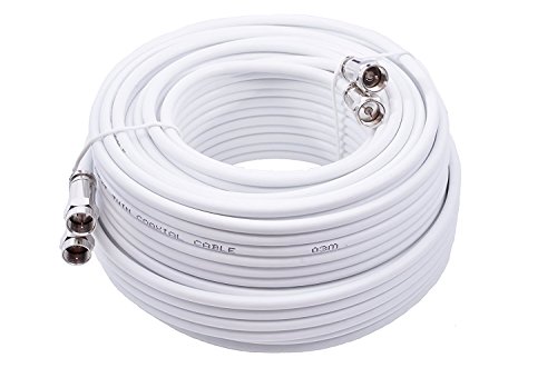 GadgetCenter YCAB03F - Cable coaxial de 30 metros, blanco