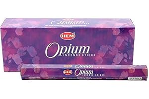HEM Lavender Incense Sticks | Pack of 6 Hexagonal Tubes | Hand Crafted in India | Floral Fragrance | 301g (Opium)