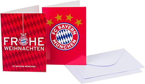 Preisvergleich Produktbild FC Bayern Karten-Set Frohe Weihnachten / Logo