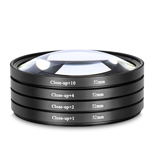 Neewer 52MM Quatre Pi  ces Filtre Kit Macro Close-up   1  2  4  10  avec Pochette de Filtre pour NIKON et autres Cam  ra Lens