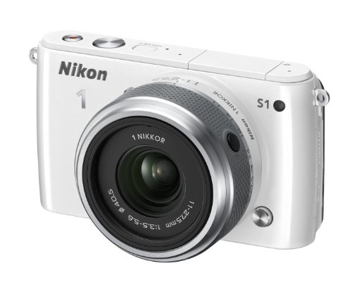 Nikon 1 S1 Systemkamera (10 Megapixel, 7,6 cm (3 Zoll) LCD-Display, Full HD) Kit inkl. 1 Nikkor 11-27,5 mm weiß Nikon 1 S1 Systemkamera (10 Megapixel, 7,6 cm (3 Zoll) LCD-Display, Full HD) Kit inkl. 1 Nikkor 11-27,5 mm weiß