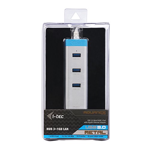 i-tec USB 3.0 Metal HUB 3 Port with Gigabit Ethernet Adapter, 10/100/1000 Mbps, USB 3.0 auf RJ-45, ideal für Notebook Ultrabook Tablet PC , Windows Mac Linux - 7