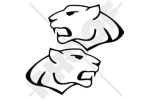 STICKERSWORLD Panther Cat Leopard Jaguar 150 mm Vinyl-Aufkleber für Stoßstange, 2 Stück, in 22 Farben erhältlich