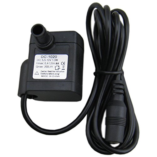 Yeeco 200L / H Max1.5M DC 5.5-12V 6V 9V 12V Wasserpumpe Elektro Brushless Mini-Tauchmotorpumpen für Aquarium Fish Fountain Garden House Wasser Hydroponic