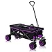 Produktbild SAMAX Bollerwagen Handwagen Kühltasche Gartenwagen Strandwagen Klappbar Faltbarer Bollerwagen Transportwagen Offroad Cool - Schwarz/Lila