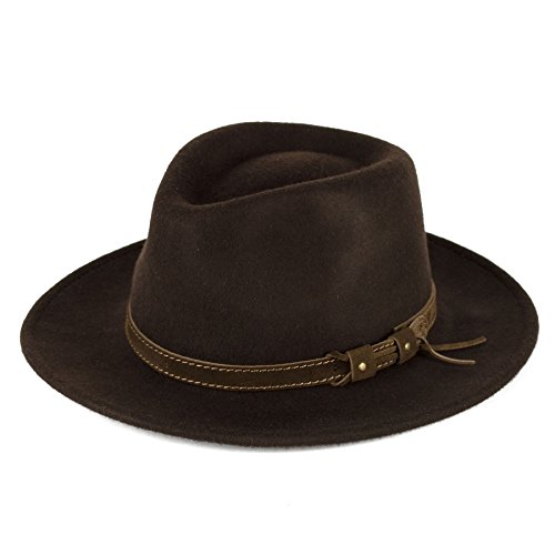 Men's Ladies Fedora Hat 100% Wool Felt 