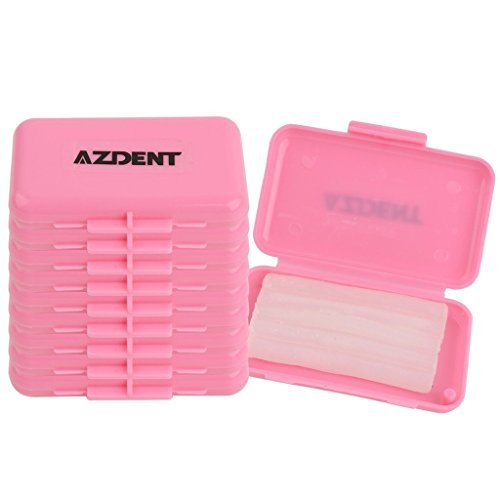 AZDENTOrthodontic Bracket Protector Strawberry Taste Dental Wax Strips for Braces Wearer-(10 Boxes Included) by AZDENT-Orthodontic accessories