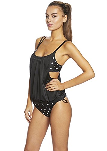 Elegante, Figurumspielende Damenmode /Neckholder / Bandeau Push Up Tankini mit Slip / Badeanzug verschiedene Farben f5119 - 2