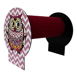 The Rosette Imprint Acrylic Hairband Organizer/Stand for Girls/Kids - (Pink Owl Design)