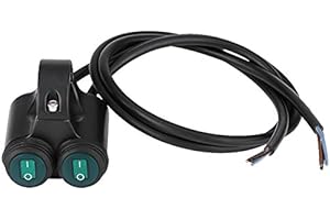 KEENSO Universal 22mm Motorcycle Handlebar Headlight Switch- Handlebar Brake Fog Lights Horn Dual Control Button Switch (A) Headlights/Headlights brytare till mc styre