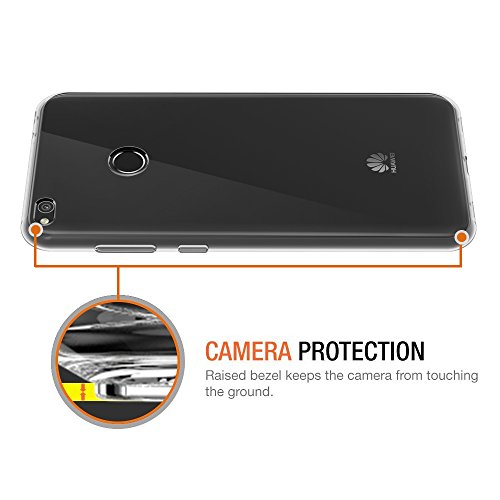 iVoler Funda Huawei P8 Lite 2017  Slim Fit Huawei P8 Lite 2017 Funda Carcasa Case Bumper con Absorci  n de Impactos y Anti-Ara  azos Espalda Case Cover para Huawei P8 Lite 2017 - Transparente