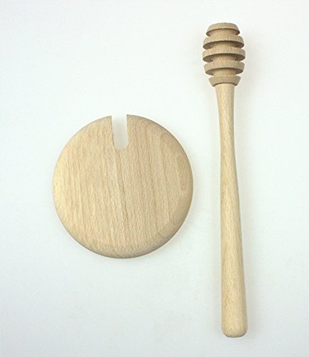 Holz Honig Löffel und Abdeckung Jar Set.