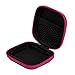 Price comparison product image Diadia For Apple Airpods Earphones Case Box Universal Size Holder Hard Shell EVA Carrying Bag for Apple Airpods and Lightning Earpods (Hot Pink)