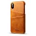 Produktbild Lorsoul PU-Leder-Telefon-Kasten-Schlitz-Mappen-Abdeckungs Kreditkarteninhaber, für iPhone X, Khaki