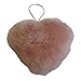 Produktbild Hollert German Leather Fashion Lammfell Anhänger - HERZ Deko Valentinstag Geschenk Echtfell Farbe Rosa