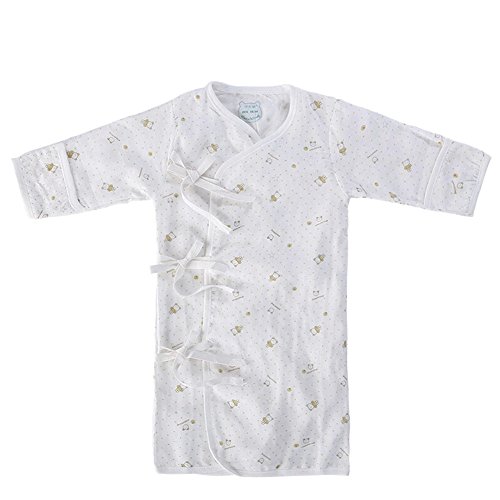 WHITE Baby Toddler Cheese Cloths Nightgown Infant Sleepwear 66CM (6M)YellowPrint