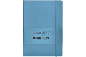 Antartik CUADERNO CON GOMILLA NOTES TAPA BLANDA A5 HOJAS PUNTOS AZUL CLARO 80 HOJAS 80 GR FSC