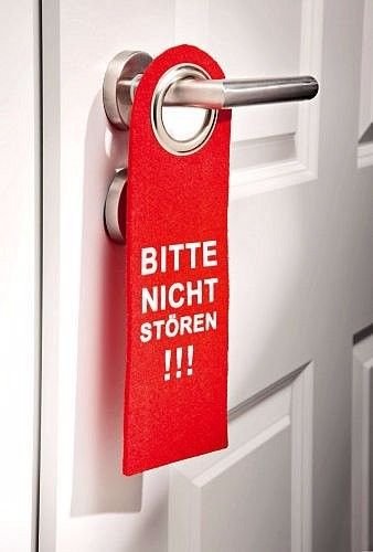 GKA Dekoschild Türschild Filz Türhänger rot Bitte nicht stören!!! beidseitig bedruckt Filzschild Schild