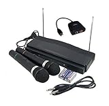 Reichweite: ca. 30 m Premium Karaoke Set: 2X Kabellose Mikrofone + Empfänger + Singstar-Adapter (für Wii, PS4, PS4 PRO, PS3, PS2, Xbox 360, Xbox ONE, PC)